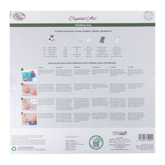 Christmas Crystal Art Canvas Duo Kit 40x40cm