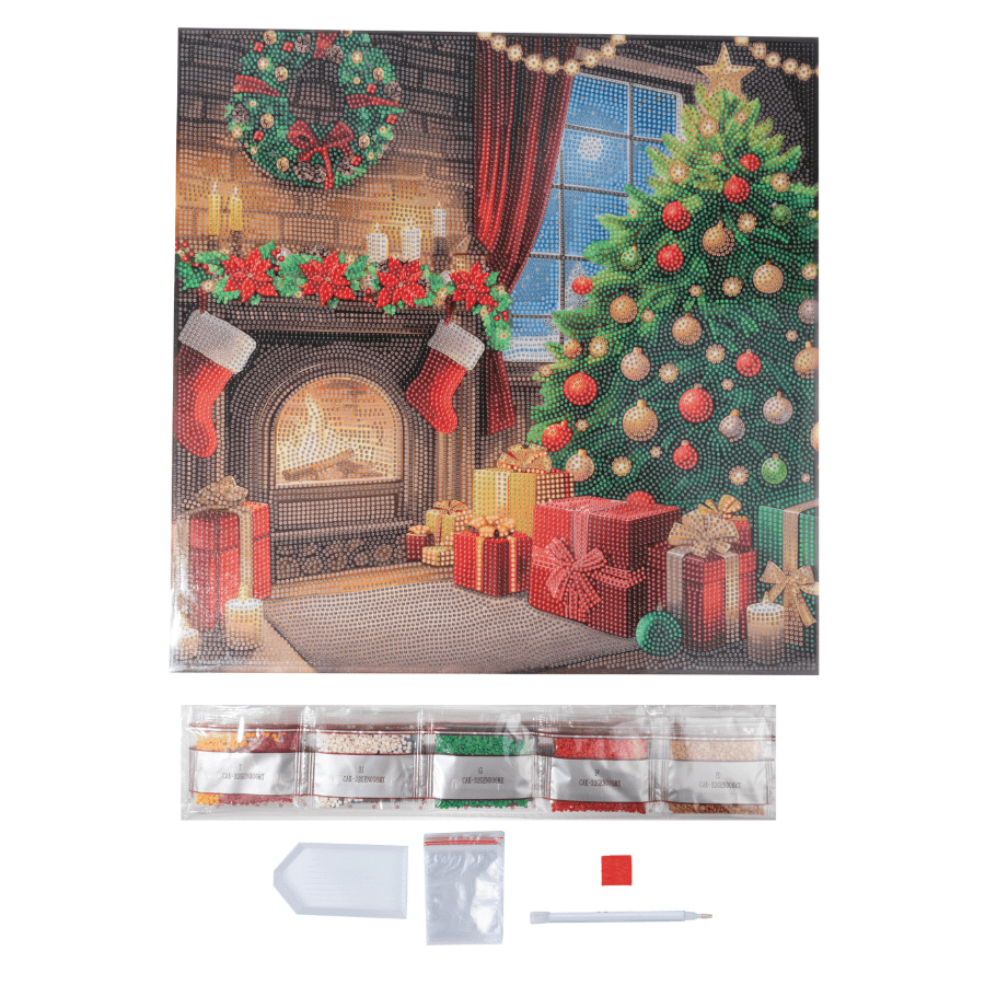 Christmas Crystal Art Canvas Duo Kit 40x40cm