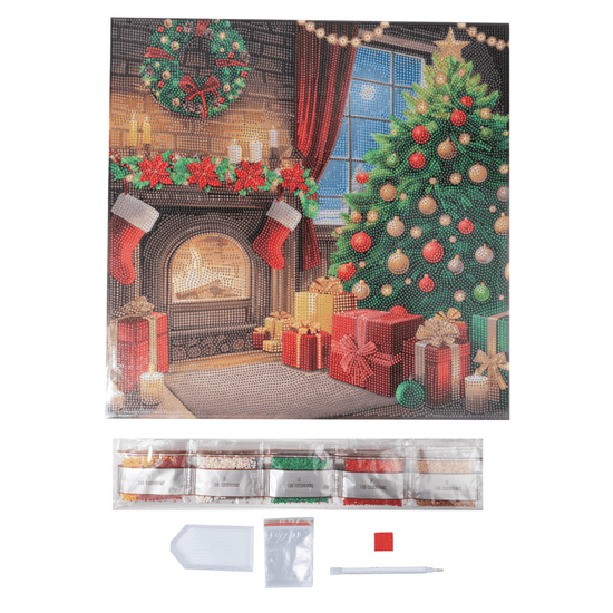 Christmas Crystal Art Canvas Duo Kit 40x40cm