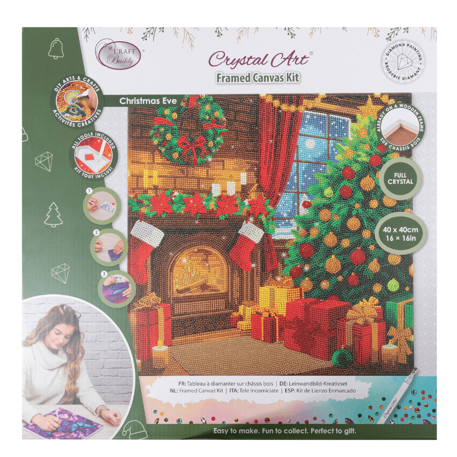 Christmas Crystal Art Canvas Duo Kit 40x40cm