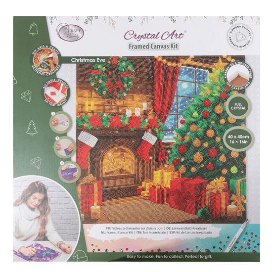 Christmas Crystal Art Canvas Duo Kit 40x40cm