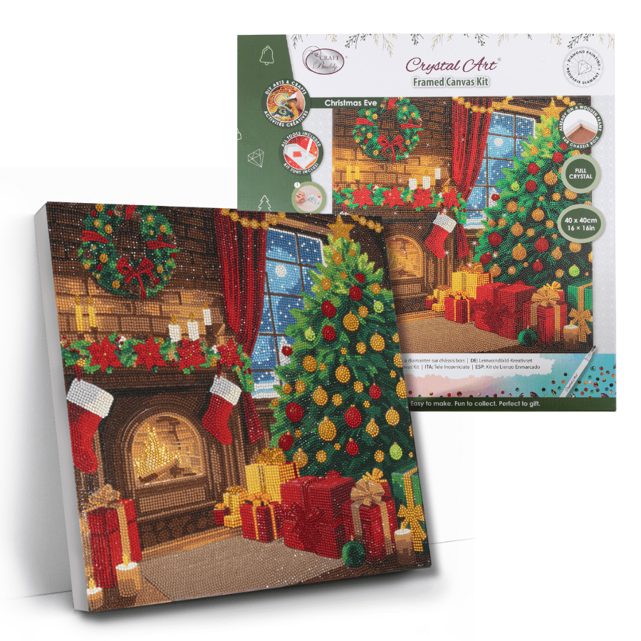 Christmas Crystal Art Canvas Duo Kit 40x40cm