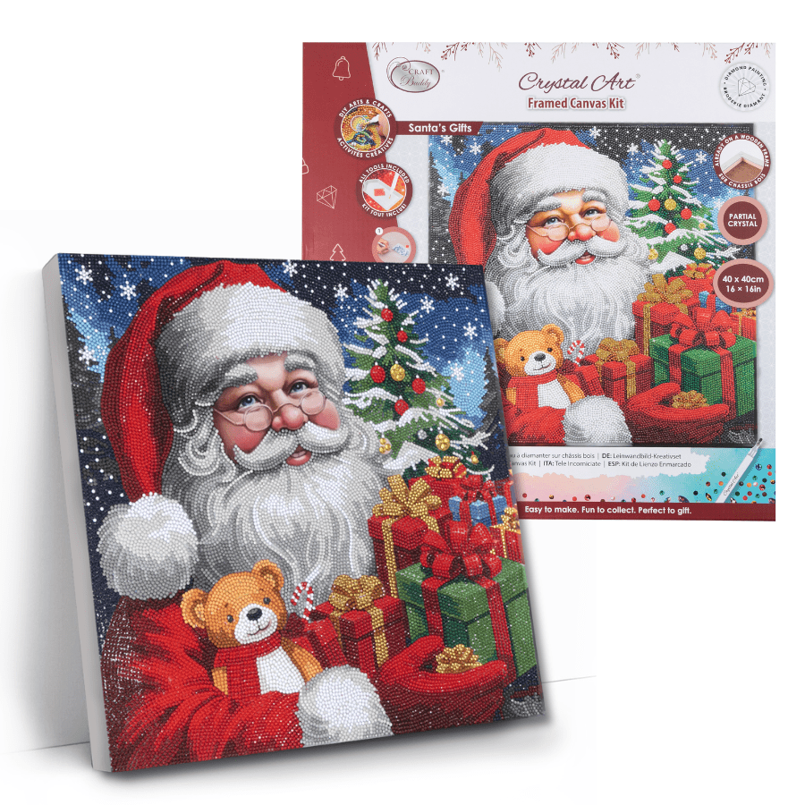Christmas Crystal Art Canvas Duo Kit 40x40cm