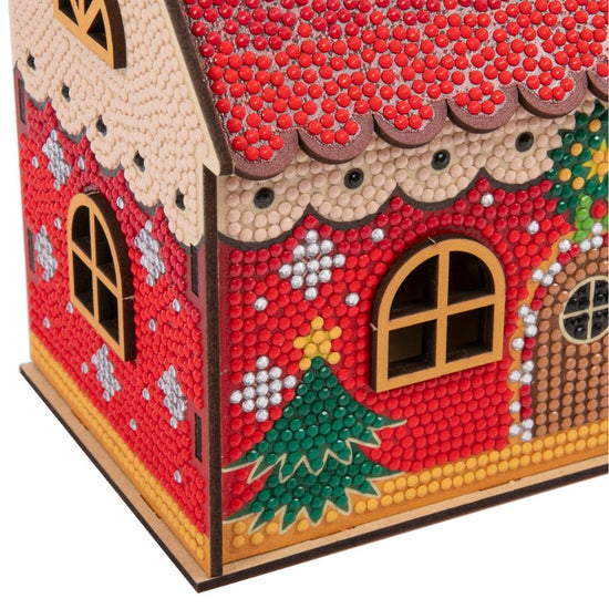 Christmas House Crystal Art Wooden Decoration 6