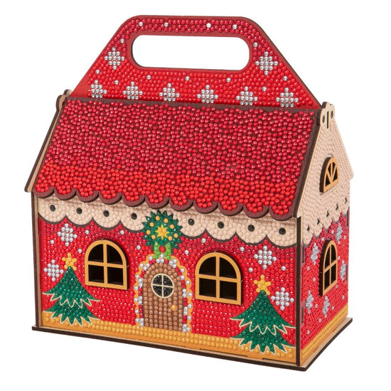 Christmas House Crystal Art Wooden Decoration 7