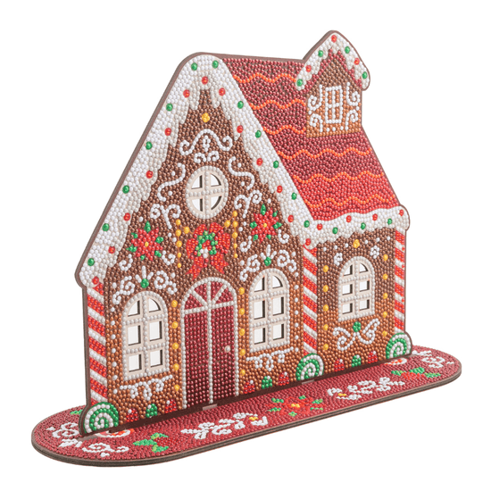 Christmas House Crystal Art Wooden Decoration Kit angle