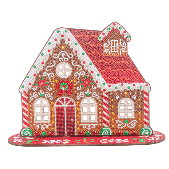 Christmas House Crystal Art Wooden Decoration Kit finished