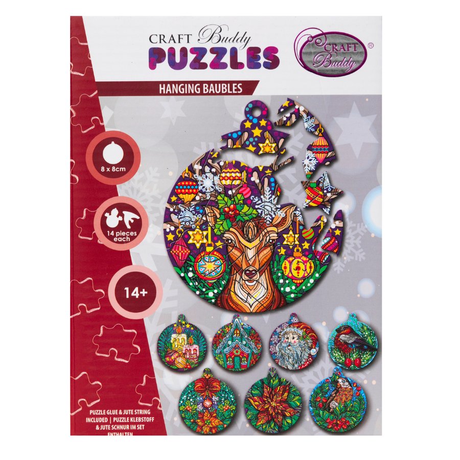 Christmas Laser Cut Puzzle Baubles Kit10