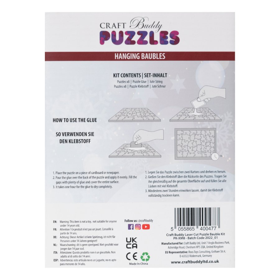 Christmas Laser Cut Puzzle Baubles Kit9