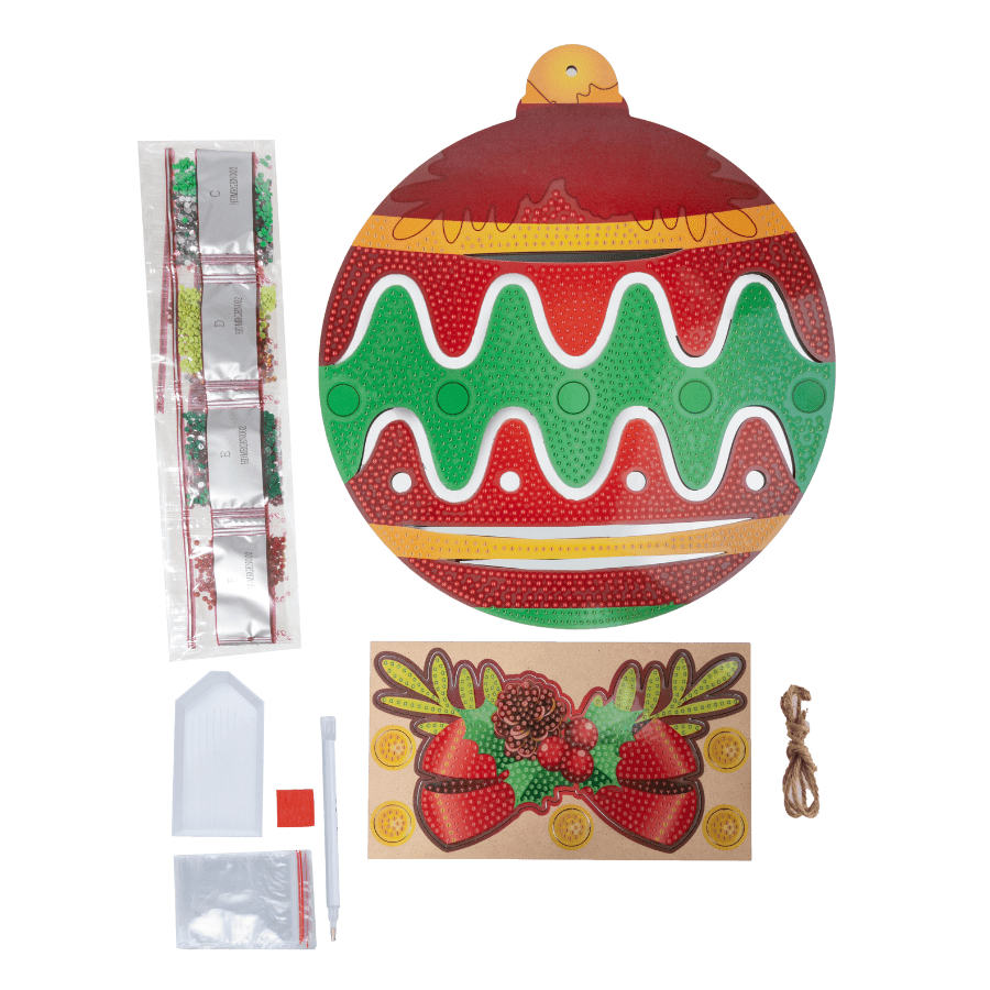 Christmas Mirror Bauble Crystal Art Decoration Kit 7