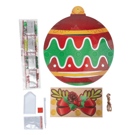Christmas Mirror Bauble Crystal Art Decoration Kit 7