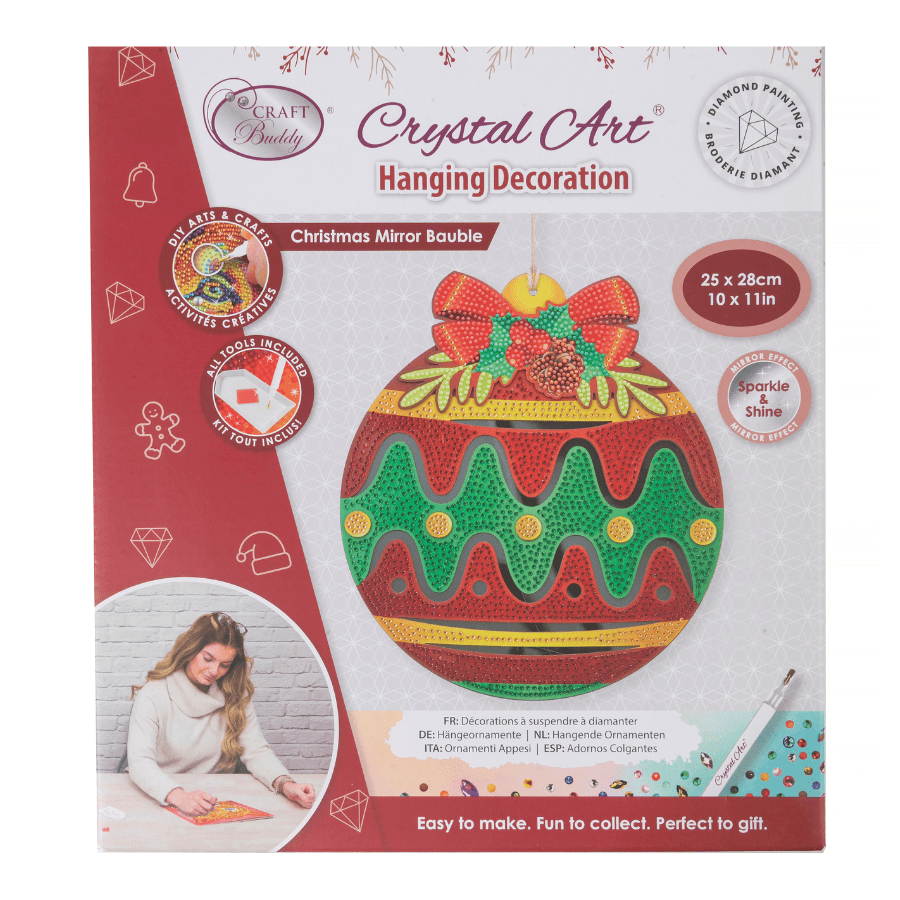 Christmas Mirror Bauble Crystal Art Decoration Kit 8