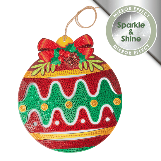 Christmas Mirror Bauble Crystal Art Decoration Kit-9