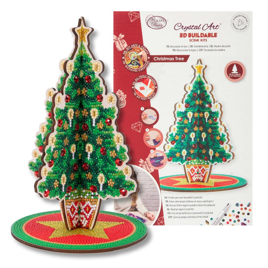 Christmas Tree 3D Crystal Art Scene 3