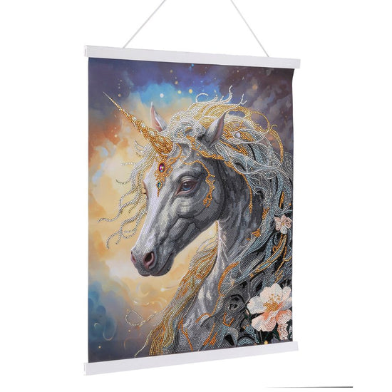 "Cosmic Unicorn" Crystal Art Scroll Kit 40x50cm