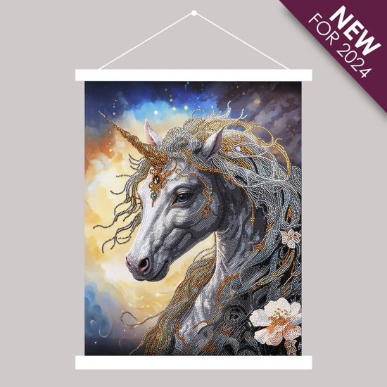 "Cosmic Unicorn" Crystal Art Scroll Kit 40x50cm