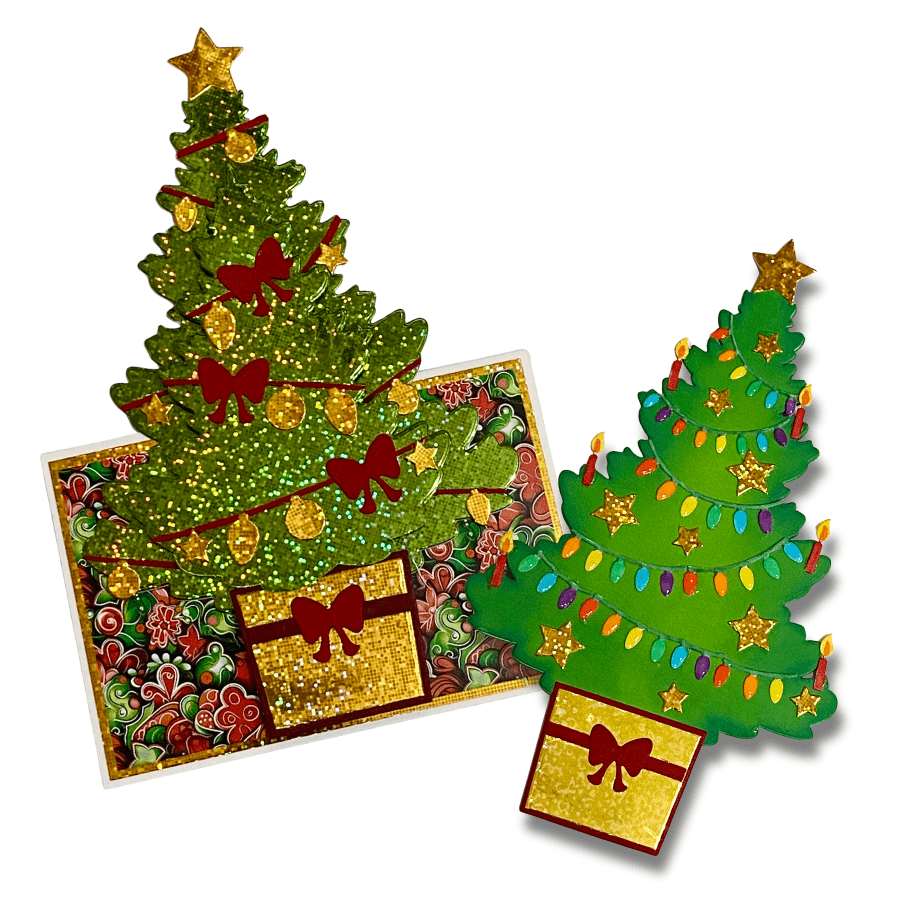 Craft Buddy 3D Joyful Christmas Tree Card Die set 10