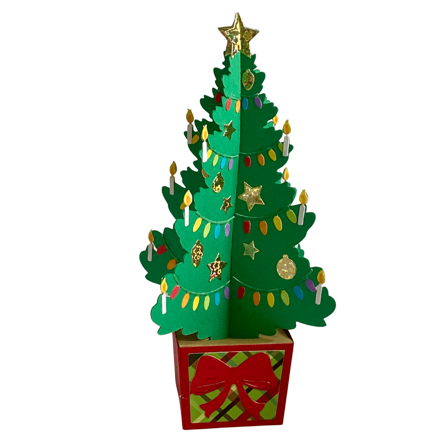Craft Buddy 3D Joyful Christmas Tree Card Die set 12