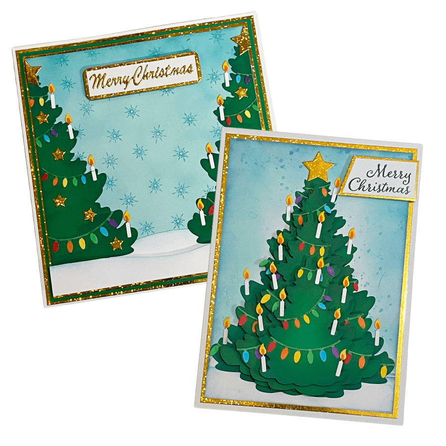 Craft Buddy 3D Joyful Christmas Tree Card Die set 9