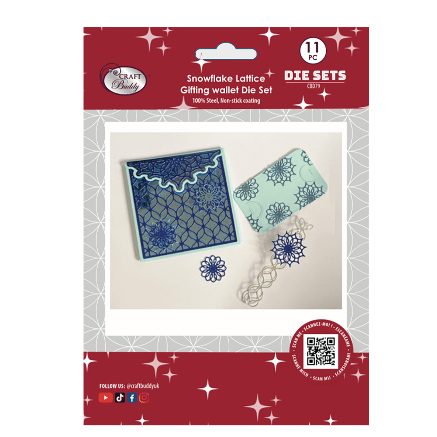 Craft Buddy Snowflake Lattice Gifting Wallet Die Set 3