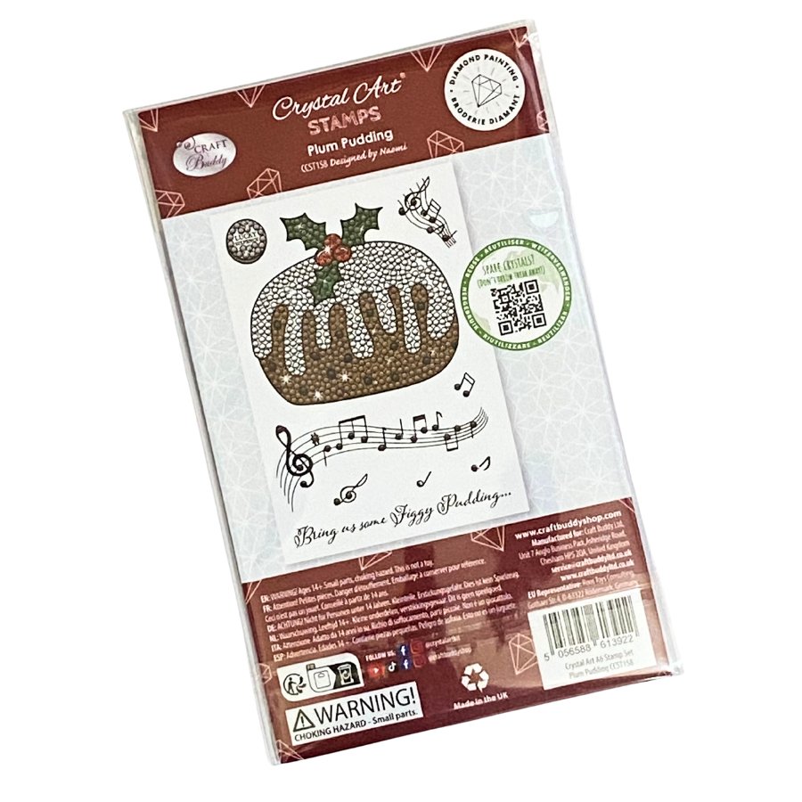 Crystal Art A6 Stamp Set Plum Pudding pack back