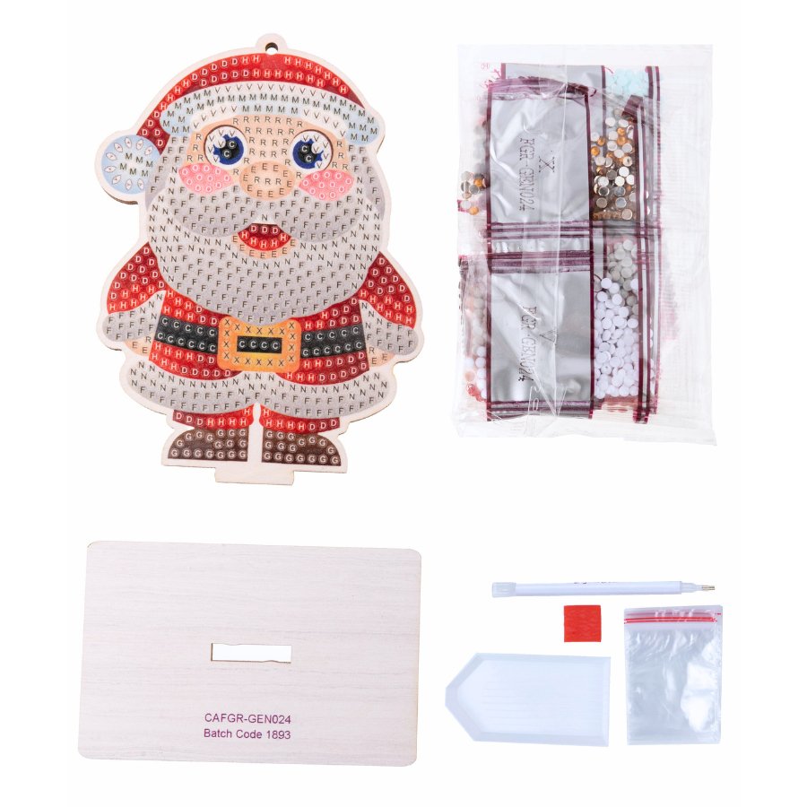 Crystal Art Buddies Series 4 Festive Decoration Santa contents