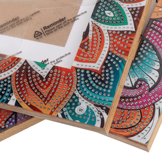 Crystal Art Pattern Picture Frames Set 4