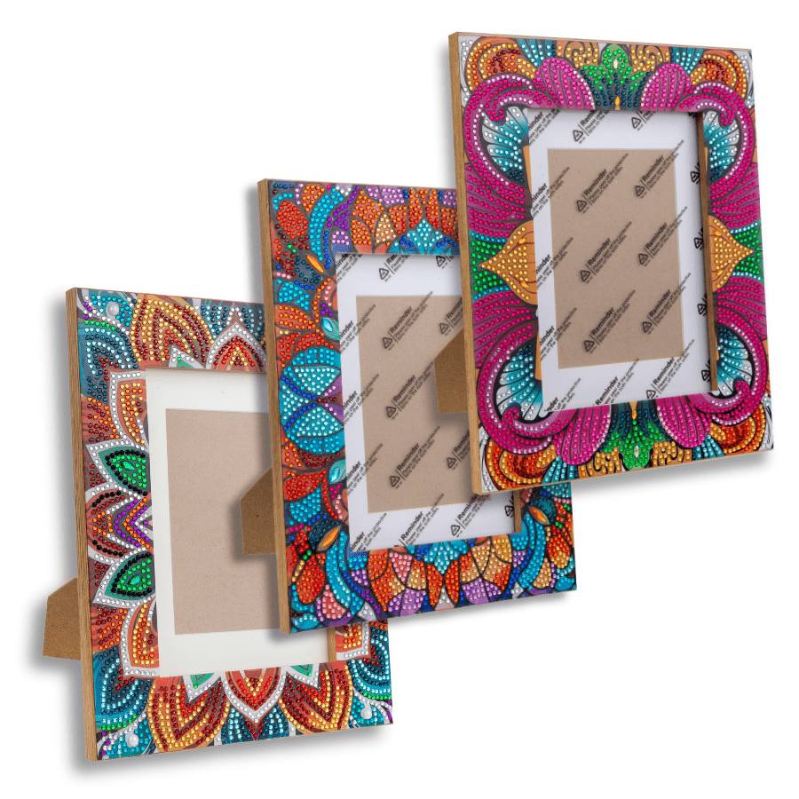 Crystal Art Pattern Picture Frames Set 9