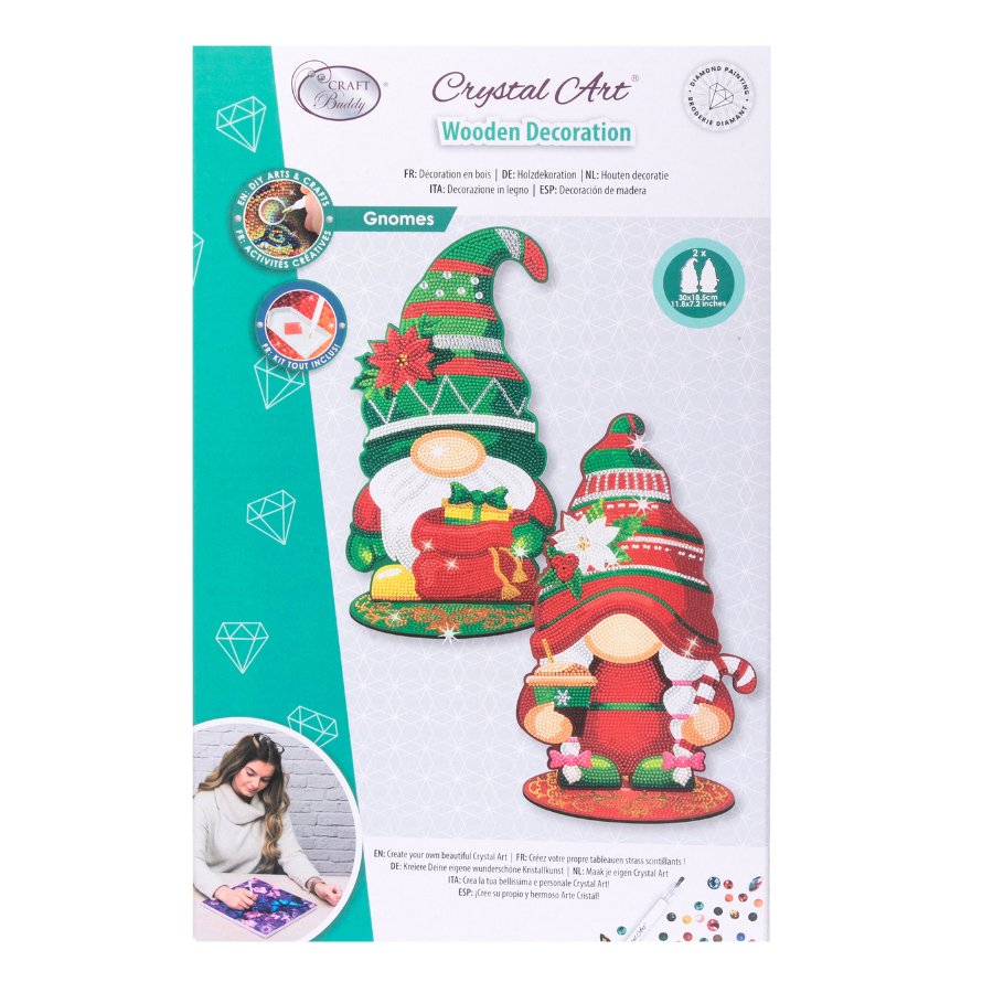 Crystal Art XXL Buddies Christmas Gnomes set pack front