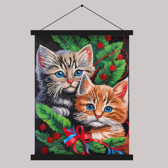 Cute Cats Crystal Art Scroll Kit 40x50 4