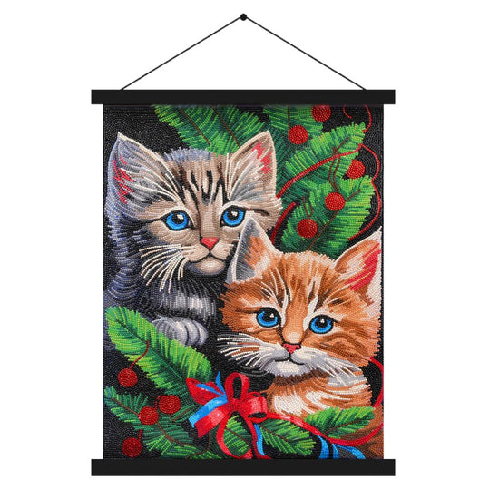 Cute Cats Crystal Art Scroll Kit 40x50 8