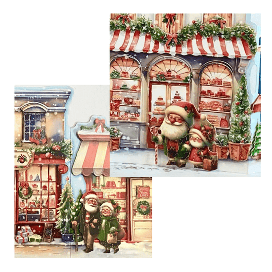 Cute Christmas Village Card Making Kit x 24 Cards