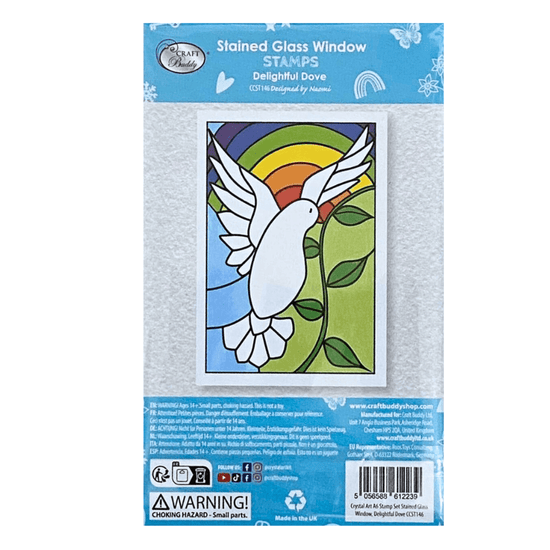 Delightful Dove Stained Glass Window A6 Stamp Set 3