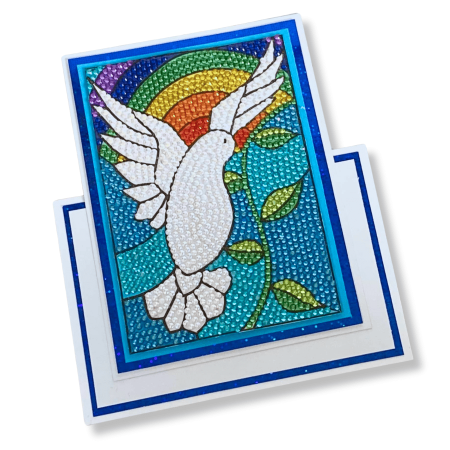 Delightful Dove Stained Glass Window A6 Stamp Set 6