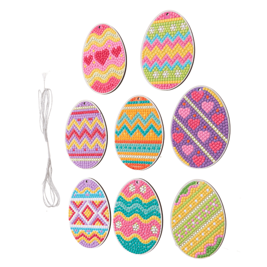 Easter Eggs Crystal Art Easter Hanging Decoration set8 3