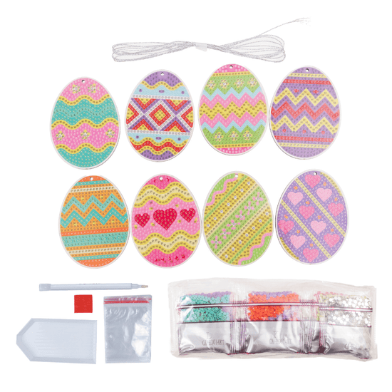 Easter Eggs Crystal Art Easter Hanging Decoration set8 7