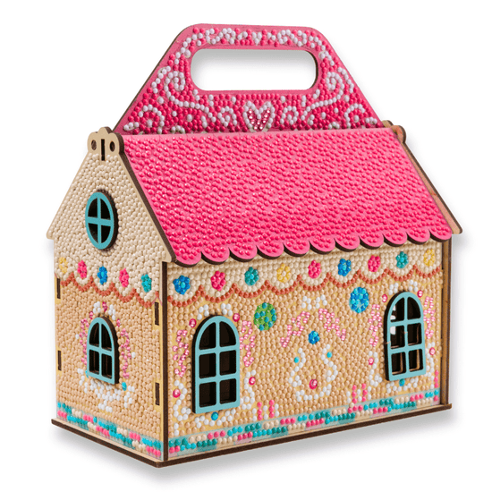 Easter House Crystal Art Wooden Decoration finished