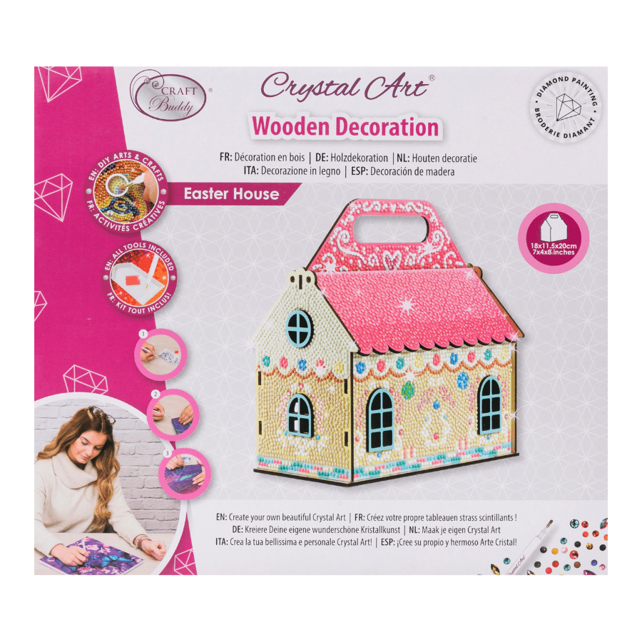 Easter House Crystal Art Wooden Decoration pack