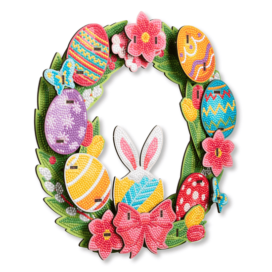 Easter Surprise Crystal Art 3D Wreath Kit 3