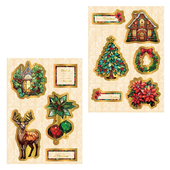 Festive Stained Glass Papercrafting Card Making Kit 2