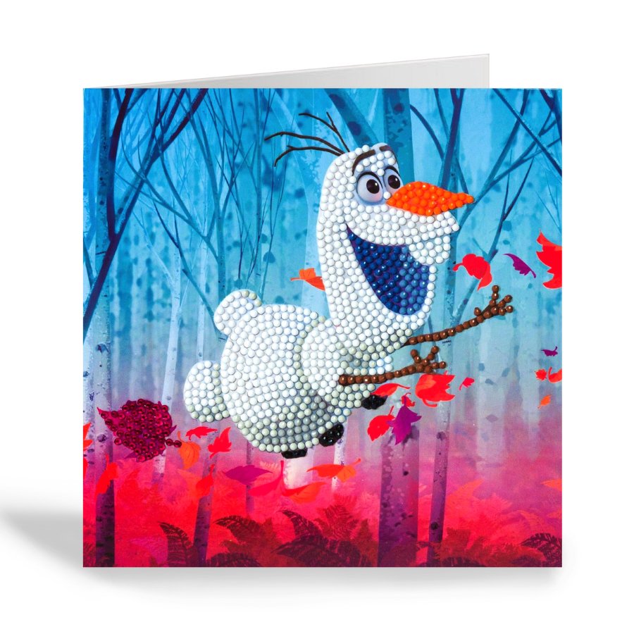 Floating Olaf Crystal Art Card 1