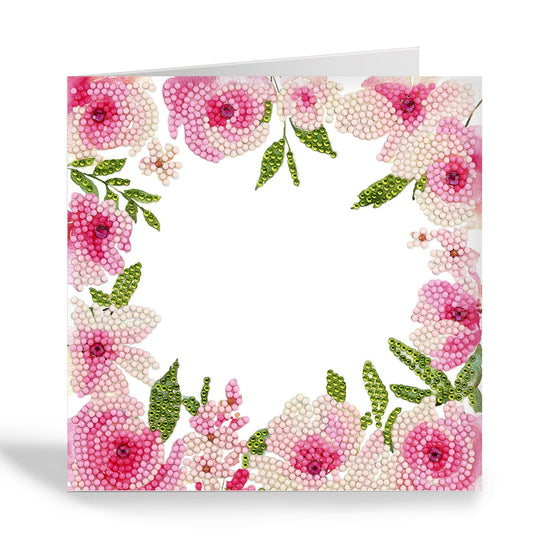 Floral border crystal art card kit 1