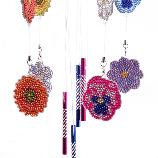 Flower Wind Chime Crystal Art Hanging Decoration chimes