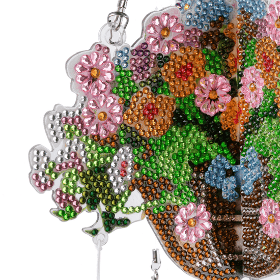 Flower Wind Chime Crystal Art Hanging Decoration closeup