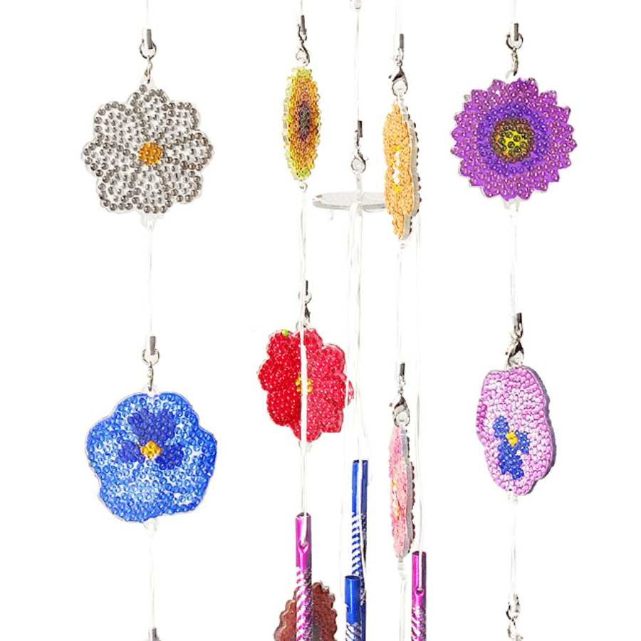 Flower Wind Chime Crystal Art Hanging Decoration flowers