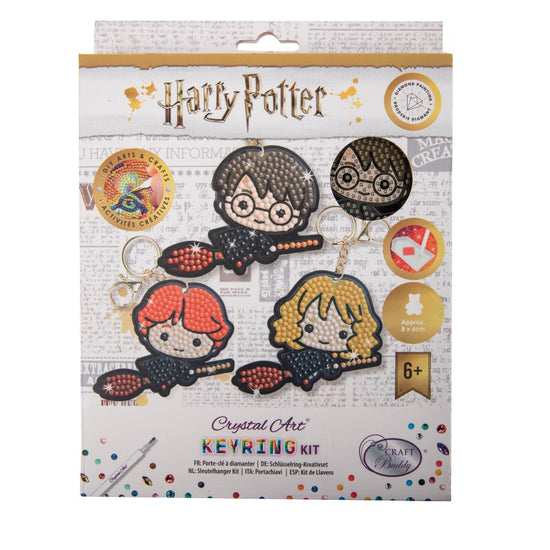 "Flying Friends" Harry Potter Crystal Art Keyring Kit Front Packaging