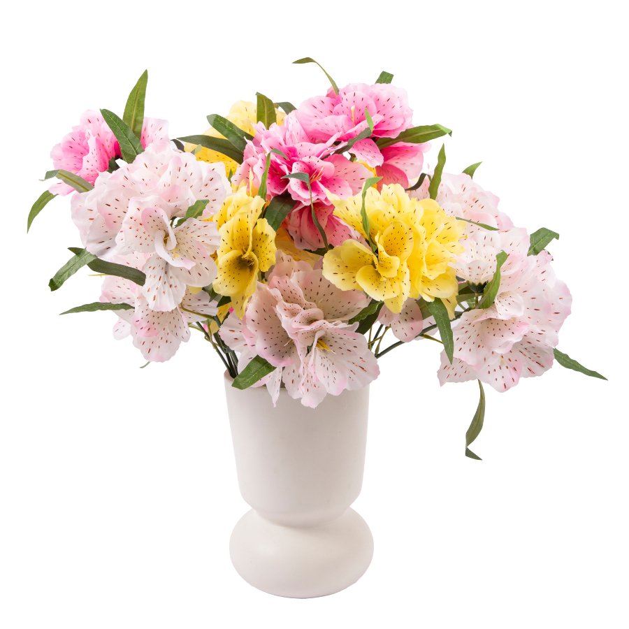 Forever Flowerz Alstroemeria Kit Pastels vase