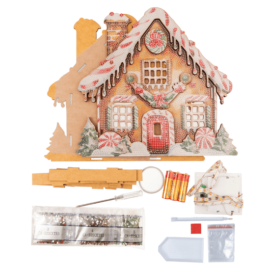 Gingerbread House 3D Crystal Art Decoration Kit