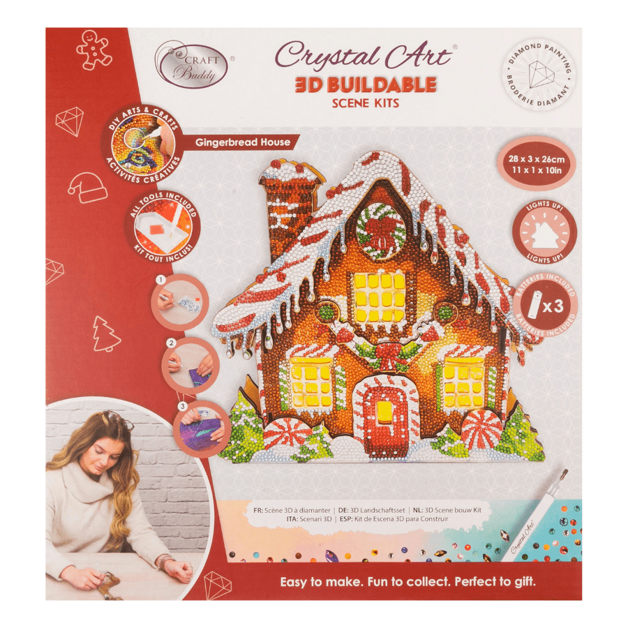 Gingerbread House 3D Crystal Art Decoration Kit