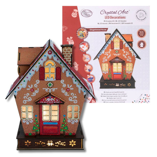 "Gingerbread House" 3D Crystal Art LED Decoration